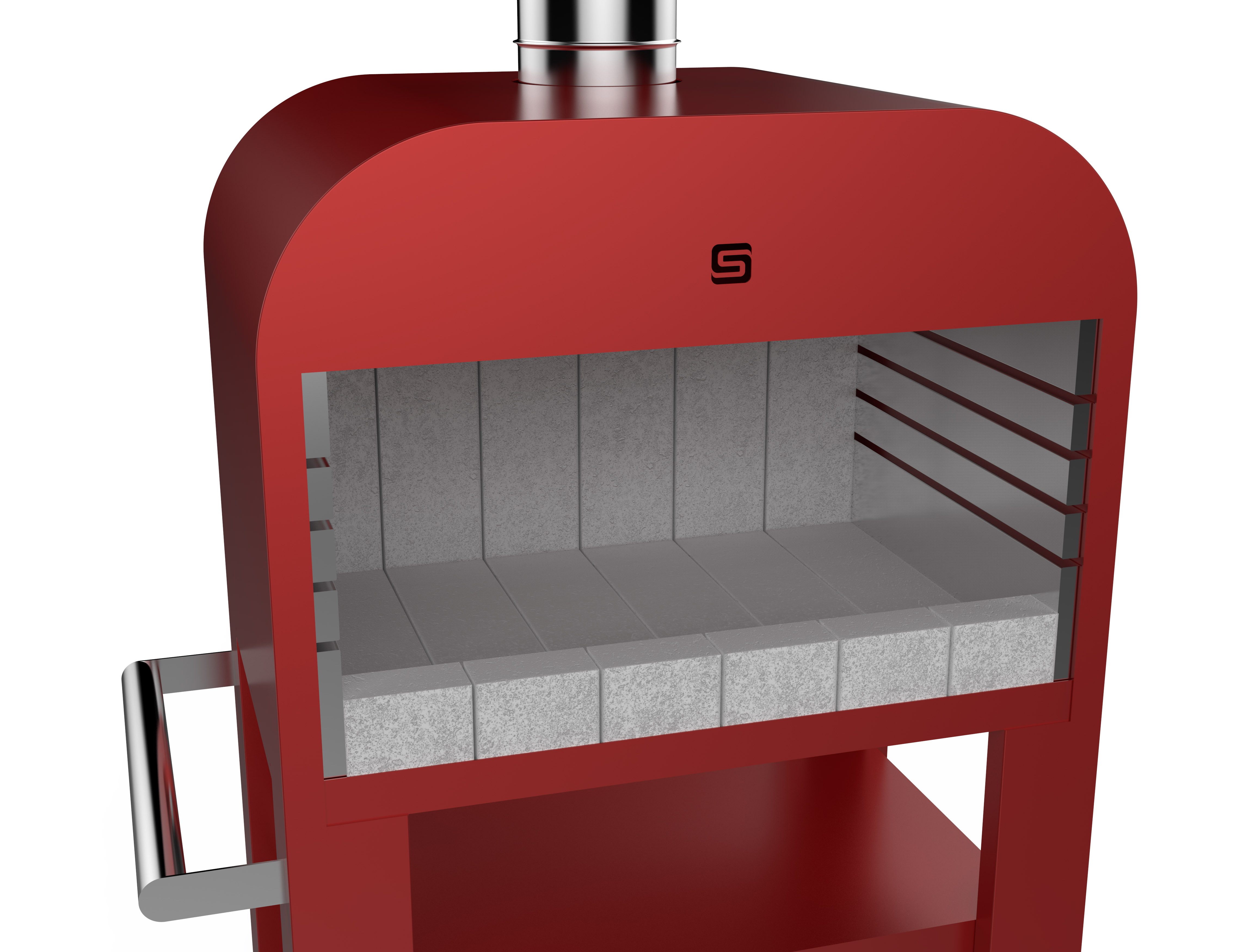 Barbacoa IRON LARGE en metal con campana interna de metal y acero