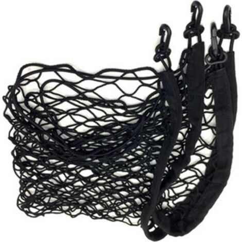 Filet à bagages pour voiture - Filet de coffre - Portable à l\'arrière - Filet de rangement universel 110 x 70 cm Noir
