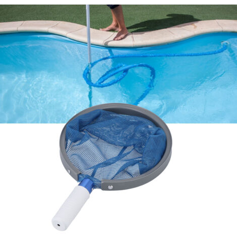 Filet à Feuilles pour Piscine avec Manche en Aluminium Bleu - Petit Modèle pour Eau Profonde