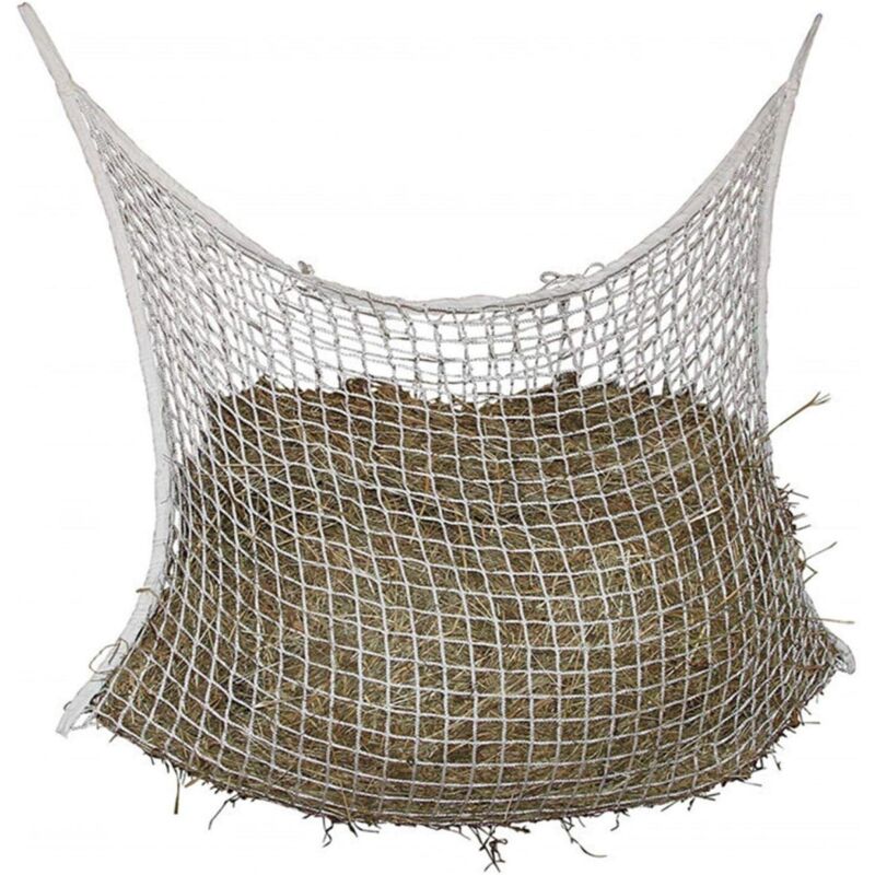 Dpzo - Filet à foin en nylon tressé pour une journée entière, alimentation lente, chevaux, moutons - Taille : 120 x 90 cm
