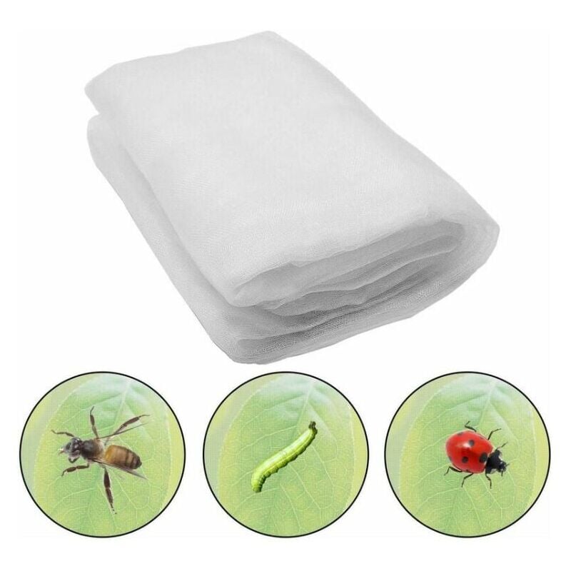 Filet à Insectes, 60 mailles 6x2,5m Insectes Protection Maille, Filet Anti-Insectes pour Plantes, Filet de Jardin moustiquaire, Jardin Filet de