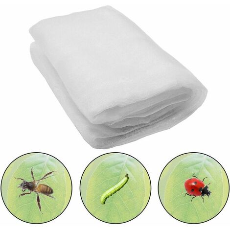 Filet à Insectes,10x2.5m Insectes Protection Maille, Filet Anti-Insectes pour Plantes, Filet de Jardin moustiquaire, Jardin Filet de Protection pour Protéger Plantes Fruits