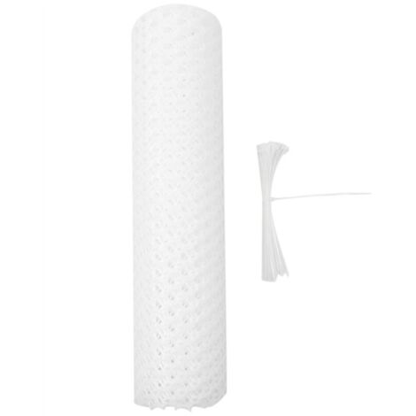 Filet à poules en plastique réutilisable, hexagonal, projet de jardinage à faire soi-même (blanc)