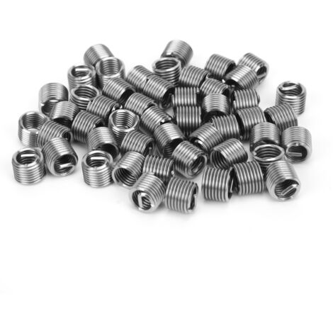 Filet à Réparer Insert Fileté - Insert de Filet en Acier SUS304 M8 x 1.25 - 50 Pièces Sleeve de Protection pour Réparation de Filets