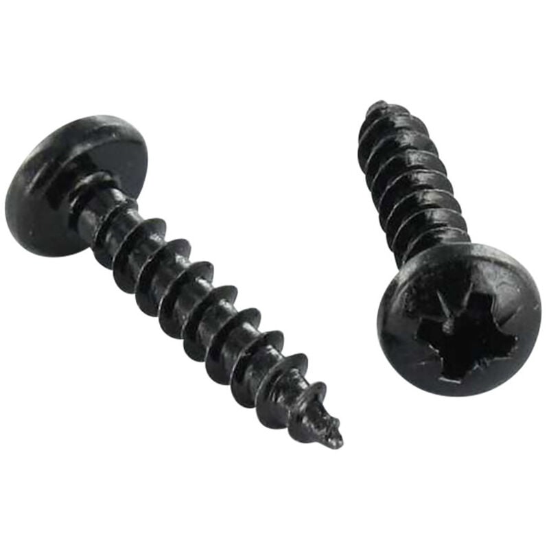 Vis Express - vba Vis bois agglo Tête ronde tr Pozi N°2 5X30 Acier zingué noir-2000 pièces