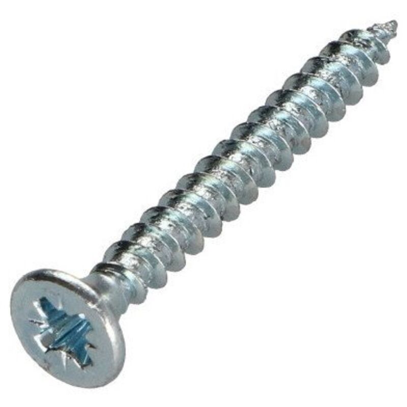 Vba Vis bois agglo Tête fraisée tf Pozi N°2 4.5X35 Filetage total Acier zingué-1000 pièces