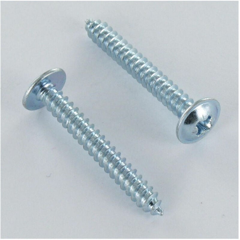 Vis tôle Poelier tête ronde large Tête ronde large Pozi 4.8X32 Acier zingué-500 pièces