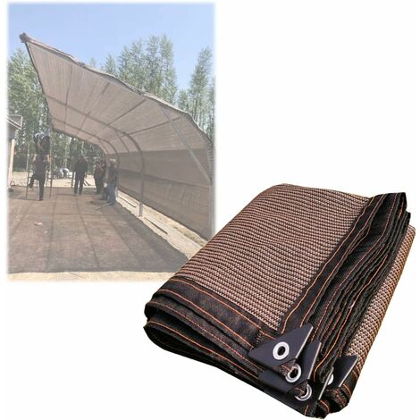 QIYAO Filet Anti Chaleur Toile D'Ombrage, Avec Oeillets, Tissu D'ombre HDPE Polyéthylène, Renforce ÉPaissir Pour Jardin Balcon Terrasses Serre Extérieur Pergola, Facile À Installer 4x4m KAEJYIUT