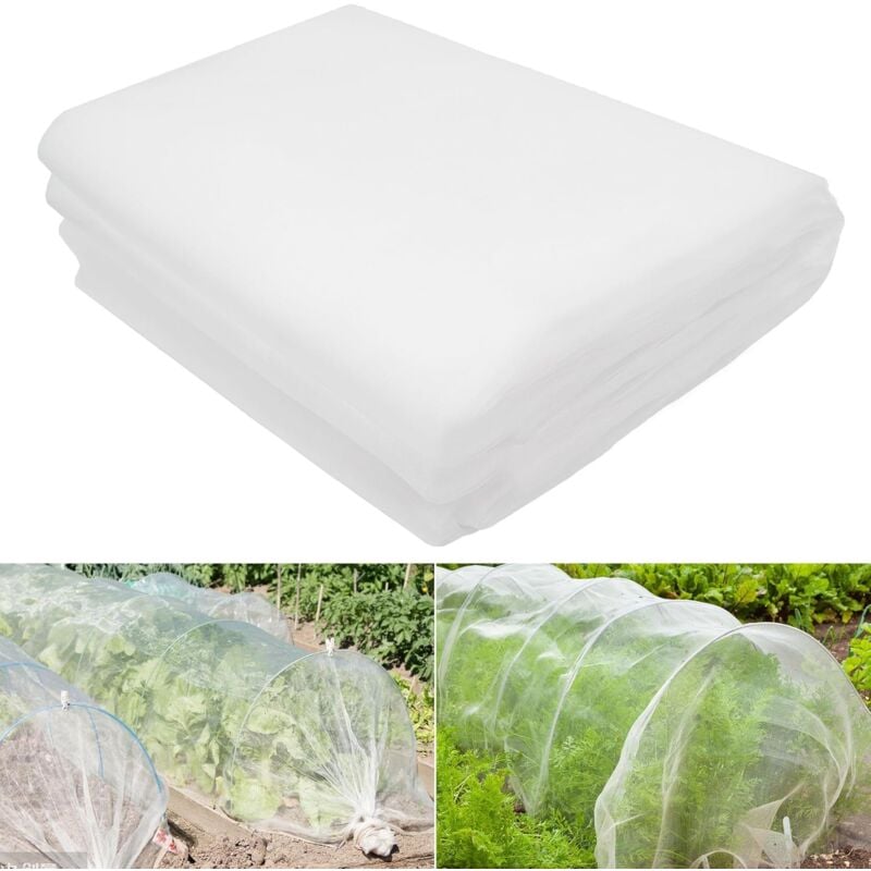 Filet Anti Insecte 3x15m, Filet pour Jardin, Filet Anti-Insecte pour Potager, Maille Fine pour la Protection des Tunnels de Jardin Potager Extérieur,
