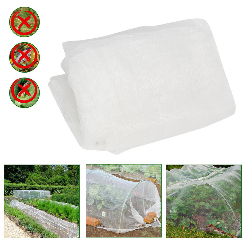Filet Anti Insecte Filet de jardin protection légumes Filet de protection insectes Outils pour l'extérieur 3x10M - Blanc