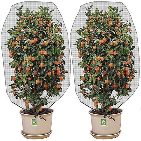 filet Anti-insectes Avec Cordon De Serrage (1,5  1 M, 2 Pices) - Couverture Vgtale En Filet Anti-insectes De Jardin, Utilise Pour Protger Les Pla
