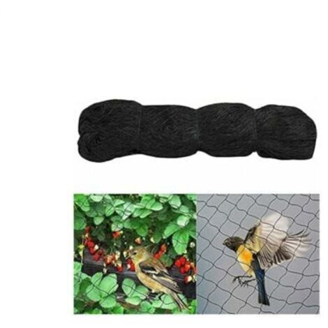 Filet Anti Oiseaux, 5m x 10m Filet Oiseaux, Filet Protection Oiseaux, Filet Arbre Fruitier, Filet Oiseaux Noir Protégez Arbres Fruitiers Et Les Légume des Dommages Causés