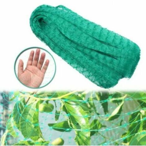 Filet anti-oiseaux en polyéthylène extrudé pour jardin et verger, vert