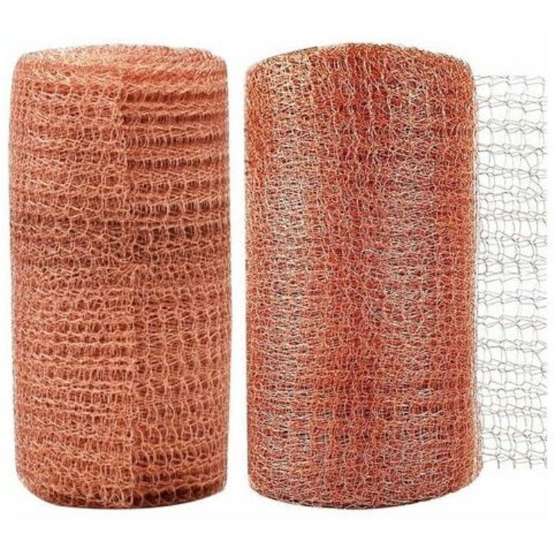 Filet anti-oiseaux et anti-insectes Maille Cuivre,2 Pcs 6 Metre Haute Qualité Grillage Anti Rongeur Bloqueur de Cuivre Filet de Cuivre Tricot pour la