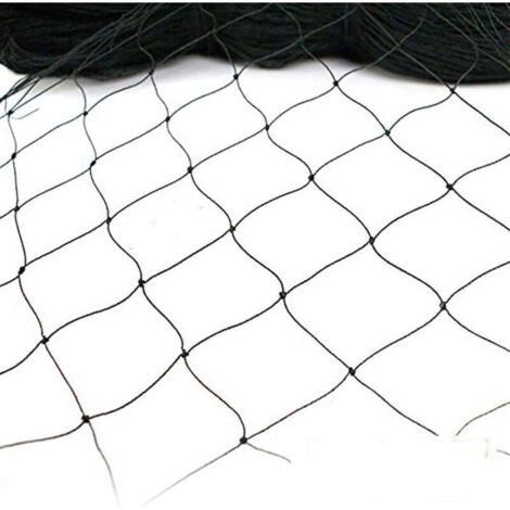 Filet anti-oiseaux et poules pour jardin, 157,5 m × 2 m, maille 20 mm, noir, polyéthylène résistant aux UV