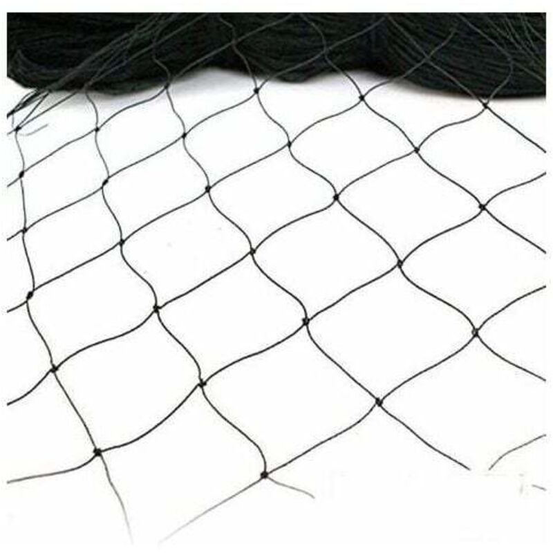 Filet Anti Oiseaux Filet Poules pour Protection Jardin Plantes Arbre，15x7.5m，noir