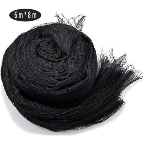 Filet Anti Oiseaux - Noir - 8m x 6m - Filet de Protection pour Bassin à Mailles Fines