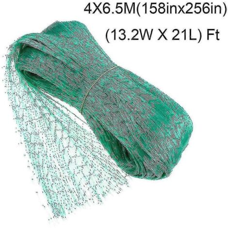 Filet anti-oiseaux robuste pour jardin, protège les plantes et les arbres fruitiers - 4 x 6,5 m