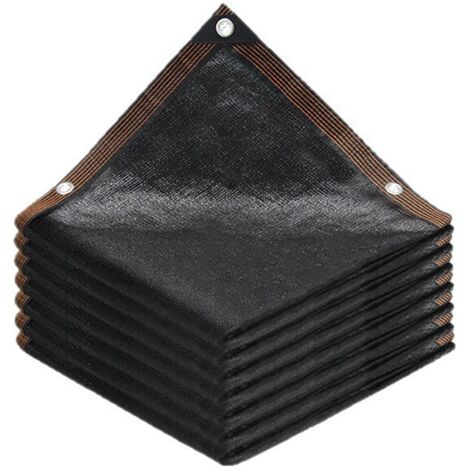 Filet anti-soleil et d’intimité 3x5m, noir, pour balcon, jardin et serre
