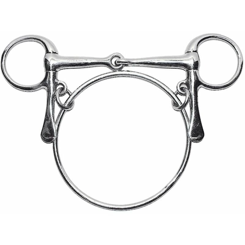 Filet avec chifney et lame articulée en acier inoxydable solide de 12 mm