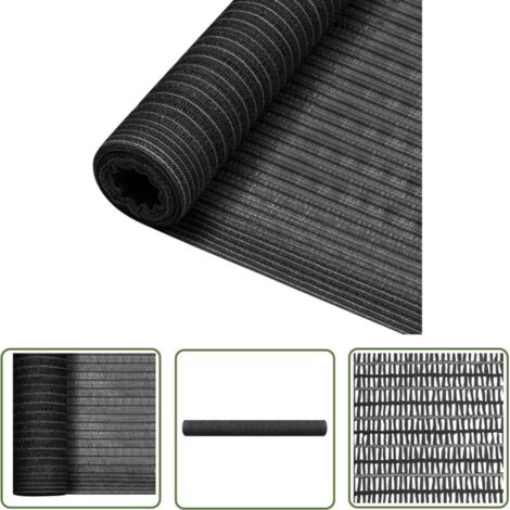 Filet brise-vue Anthracite 1,5x25 m PEHD 75 g/m²