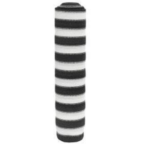 Filet brise-vue anthracite et blanc 2x25 m PEHD 75 g-m²