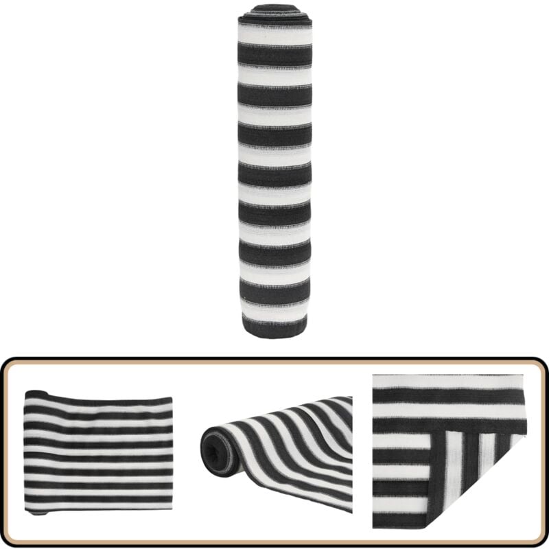 Vidaxl - Filet brise-vue anthracite et blanc 2x50 m pehd 195 g/m² - Filet Brise Vue - Écran De Jardin - Intimité Jardin - Voile D'ombrage - Parasol