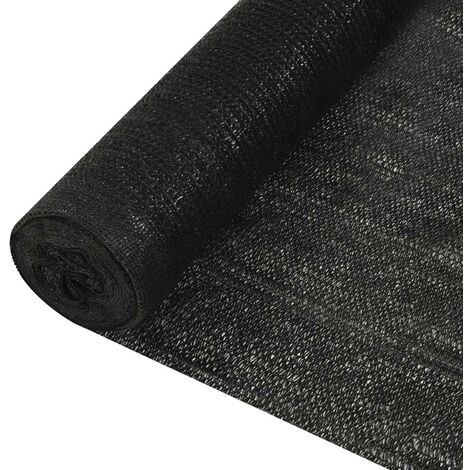 Filet brise-vue Noir 1,2x10 m PEHD 195 g-m²