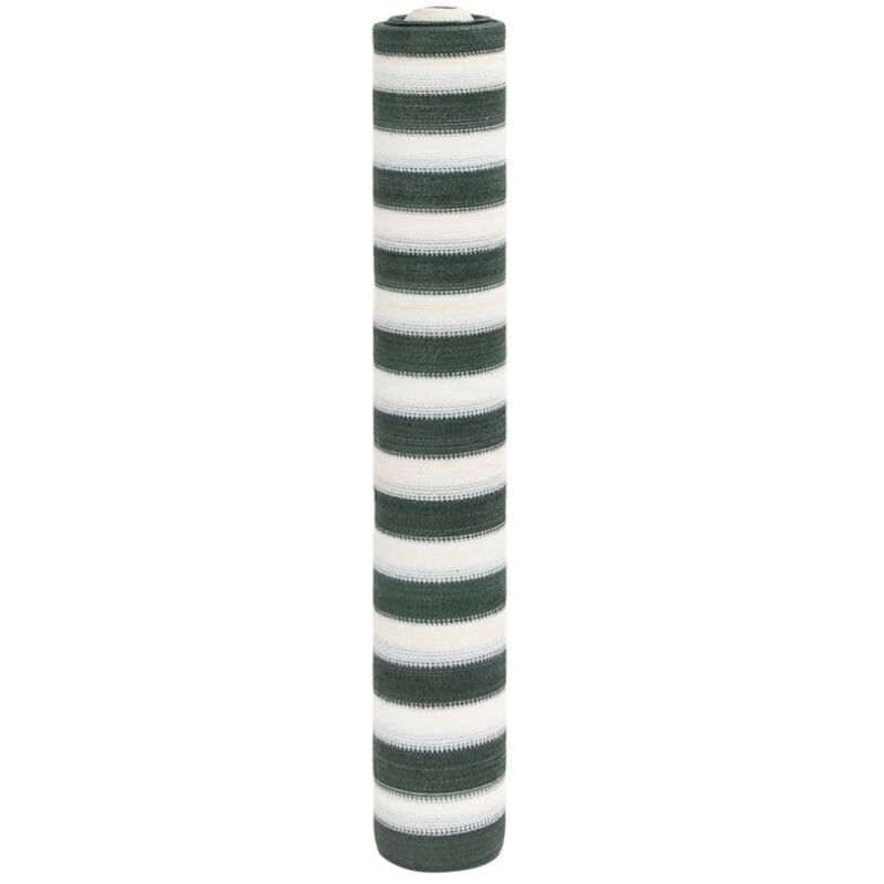 Filet brise-vue vert et blanc 1,5x10 m PEHD 75 g/m²