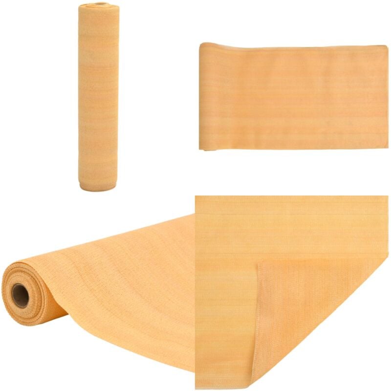 Filet brise-vue sable 1,2x25 m pehd 75 g/m² - Filet Brise Vue - Écran De Jardin - Intimité Jardin - Parasol Alternatif - Voile D'ombrage - Home &