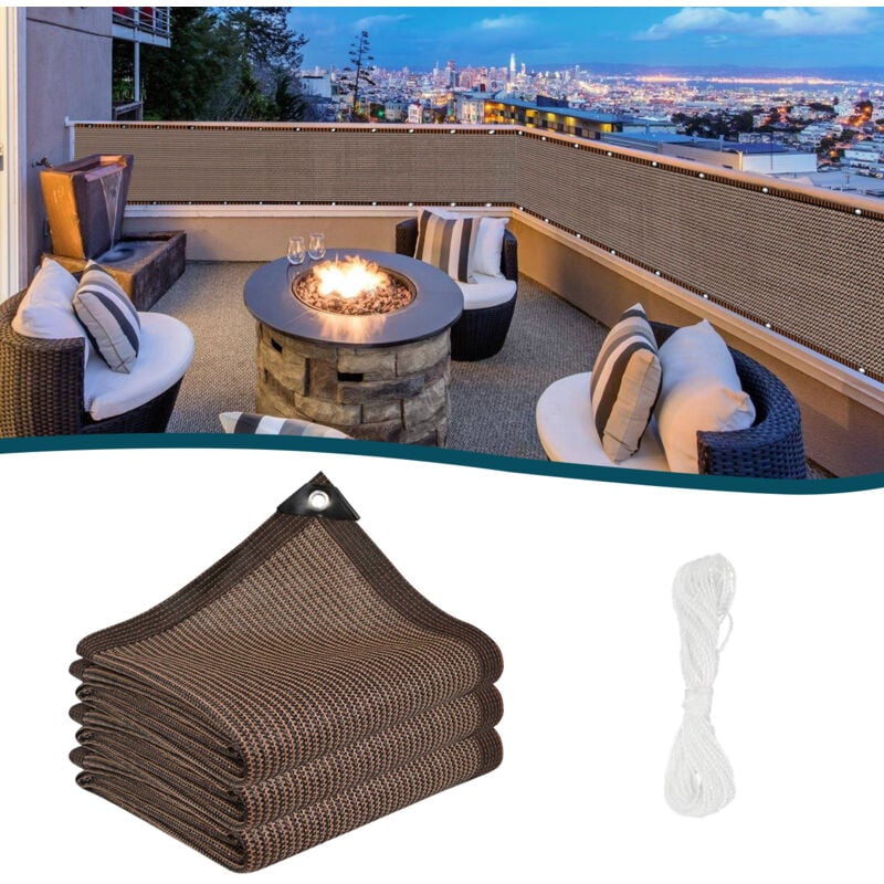 Ultrixe - Filet Brise Vue 2x10m, uv Résistant, Brise vue renforcé en hdpe, Filet Tissé d'Occultation pour Terrasses, Balcons et Jardins, Filet