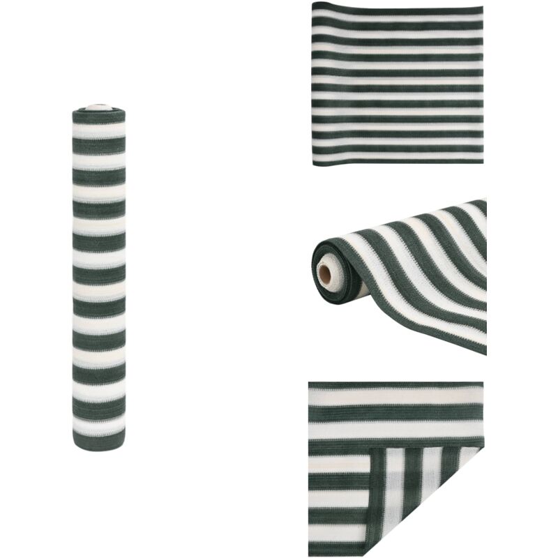 Filet brise-vue vert et blanc 1x25 m pehd 75 g/m² - Filet Brise Vue - Écran De Jardin - Intimité Jardin - Parasol Alternatif - Décoration Extérieure