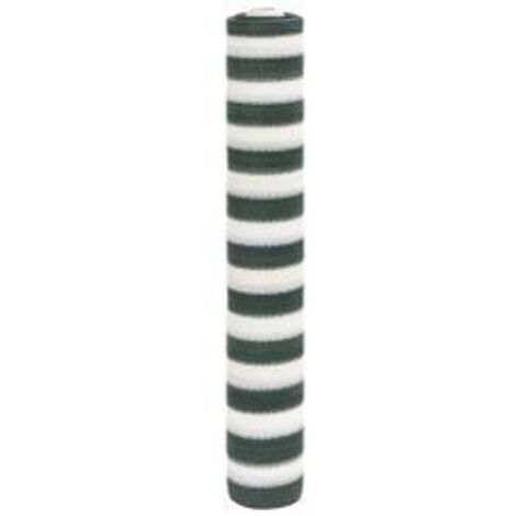 Filet brise-vue vert et blanc 2x10 m PEHD 150 g-m²