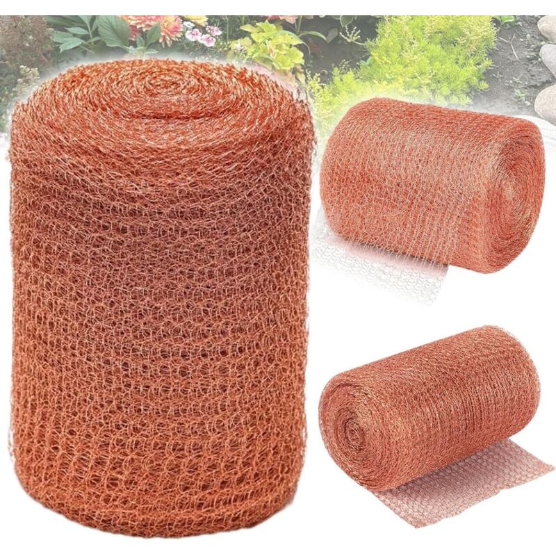 Filet Cuivre Anti Limace et Escargots 12,7cm x 6m Double Grillage Anti Rongeur Barriere Protection Jardin Poulailler Cuivre Copper Mesh Piege Anti