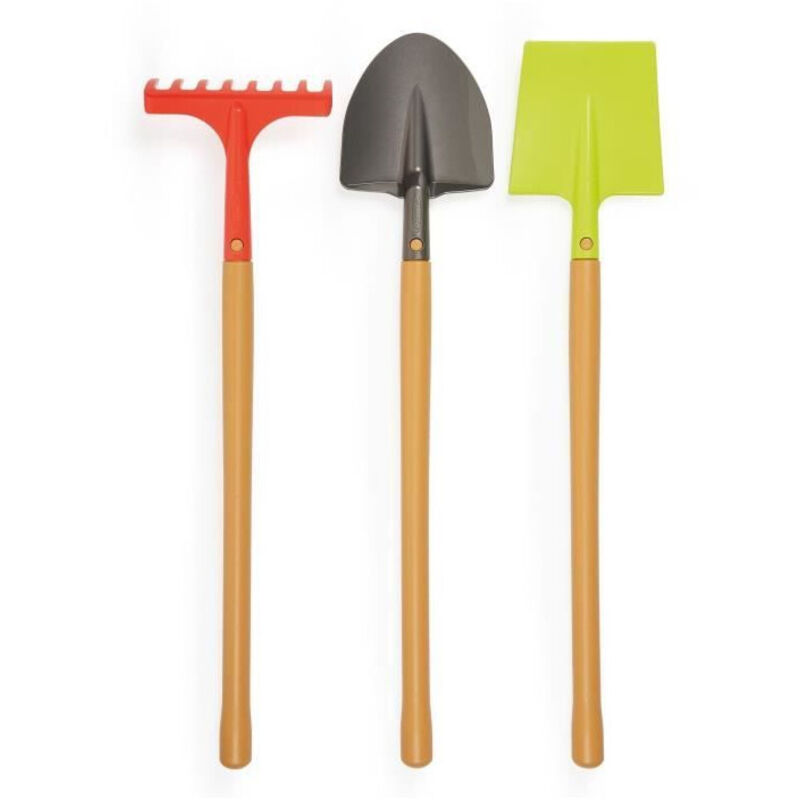 Ecoiffier - Filet de 3 grands outils de jardin 4338 - Préparons la terre - 70 cm