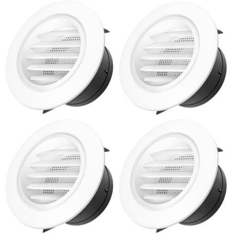 Filet de barbecue rond en plastique blanc de 100 mm pour barbecue extérieur, anti-insectes