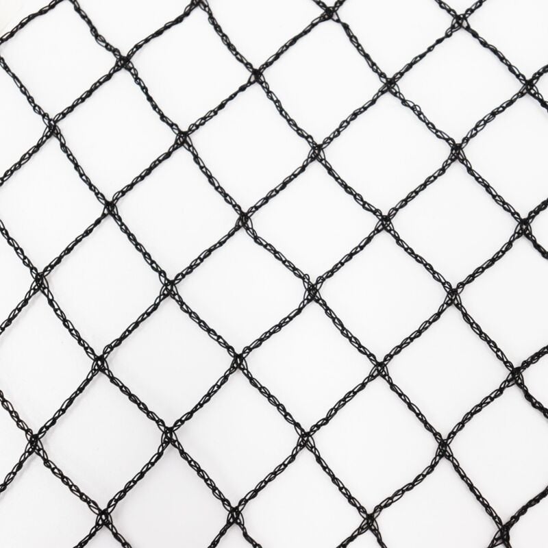 Filet de bassin 8 m x 10 m noir, filet d'étang à poisson, filet à feuilles, filet, filet de protection contre les oiseaux, robuste