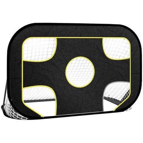 Filet de but de football avec cible 120x80x80 cm polyester CFW411035