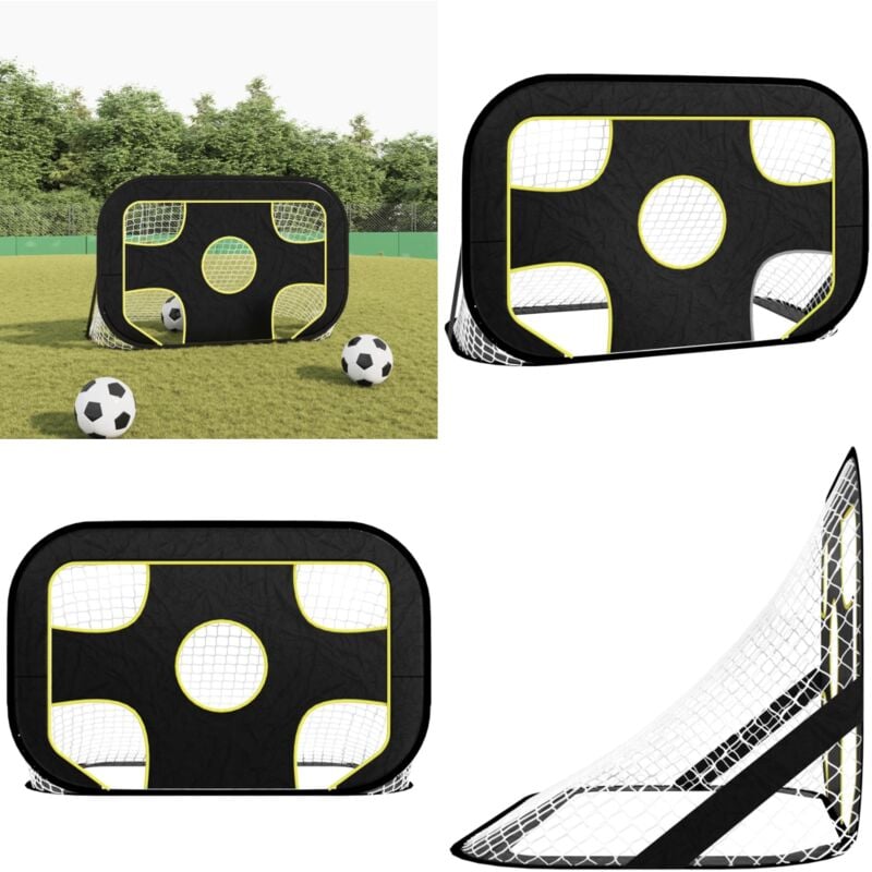 Filet de but de football avec cible 120x80x80 cm polyester - filet de but de football avec cible - filets de but de football avec cibles - Home &