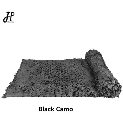 Filet de Camouflage 1.5 Polyester Oxford, 100% x 3m, auvent d&39extérieur, Protection UV, auvent de Camping,Black Camo
