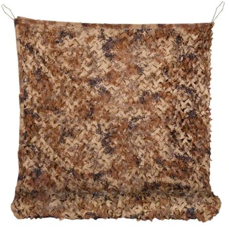Filet de camouflage 300 x 300 cm, protection contre les intempéries, idéal pour le camping et la chasse (marron)