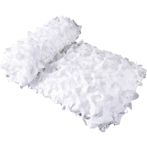 Filet de Camouflage Blanc Voile d'ombrage rectangulaire design ombrière camouflage 3x4 m blanc