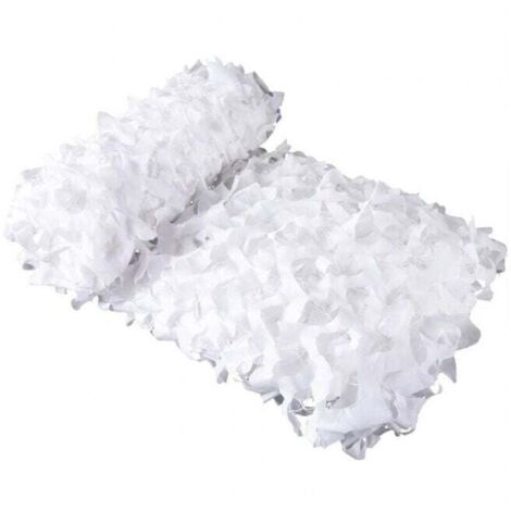 Filet de Camouflage Blanc Voile d'ombrage rectangulaire design ombrière camouflage 3x4 m blanc
