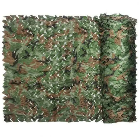 Filet de camouflage de protection solaire pour la chasse, l'armée, la décoration, les loisirs, le camping, la maison, le jardin, 6 x 6 m