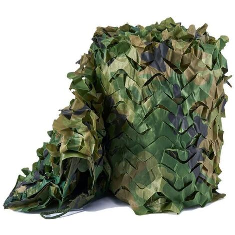 Filet de camouflage, filet de camouflage décoratif vert, adapté au camp de troupes de chasse et de tir (200200CM)