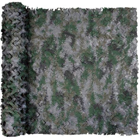 Filet de camouflage pour ombrage, pare-soleil et décoration de fête, 1,5 x 6 m (Jungle Digital)