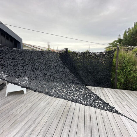 Filet de camouflage triangulaire noir 4x4x4m