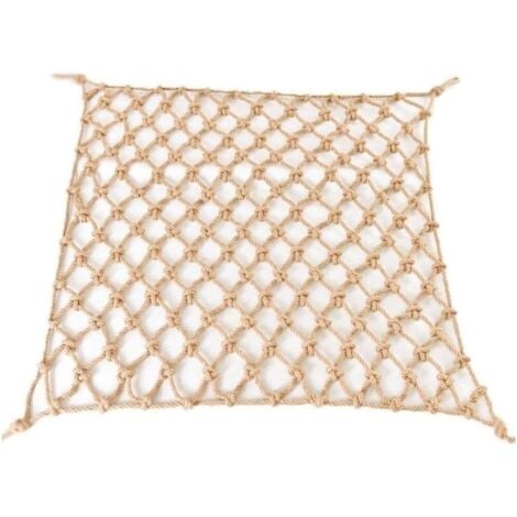 Filet de corde robuste, filet de corde d'escalade, aire de jeux, cabane dans les arbres, filet de sécurité en chanvre, filet de protection pour escalier, balcon, jouets de balançoire d'extérieur pour 