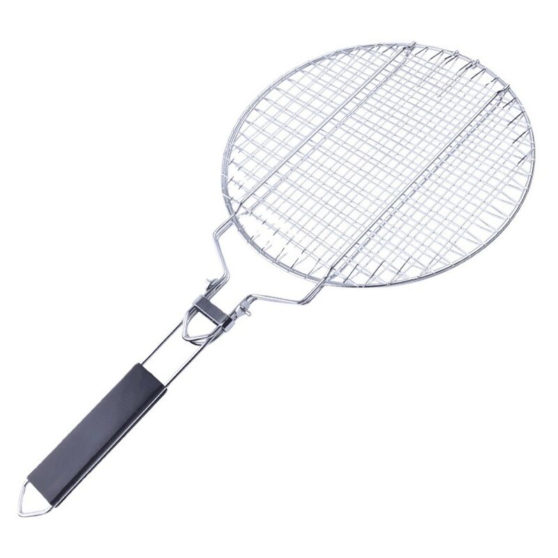 Filet de cuisson en acier inoxydable BBQ de poulet de vache rond, amovible brûlé, 28 28 1.8cm