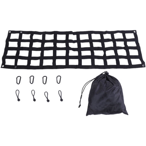 Filet de hayon robuste 60 pouces X 18 pouces, maille réglable, extension de lit de camion, filet de chargement de remplacement pour F-250 F-350 F-450